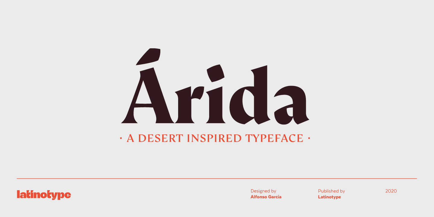Пример шрифта Arida